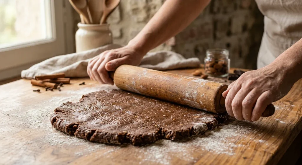 Susumelle dough rolled to about 1 cm thick