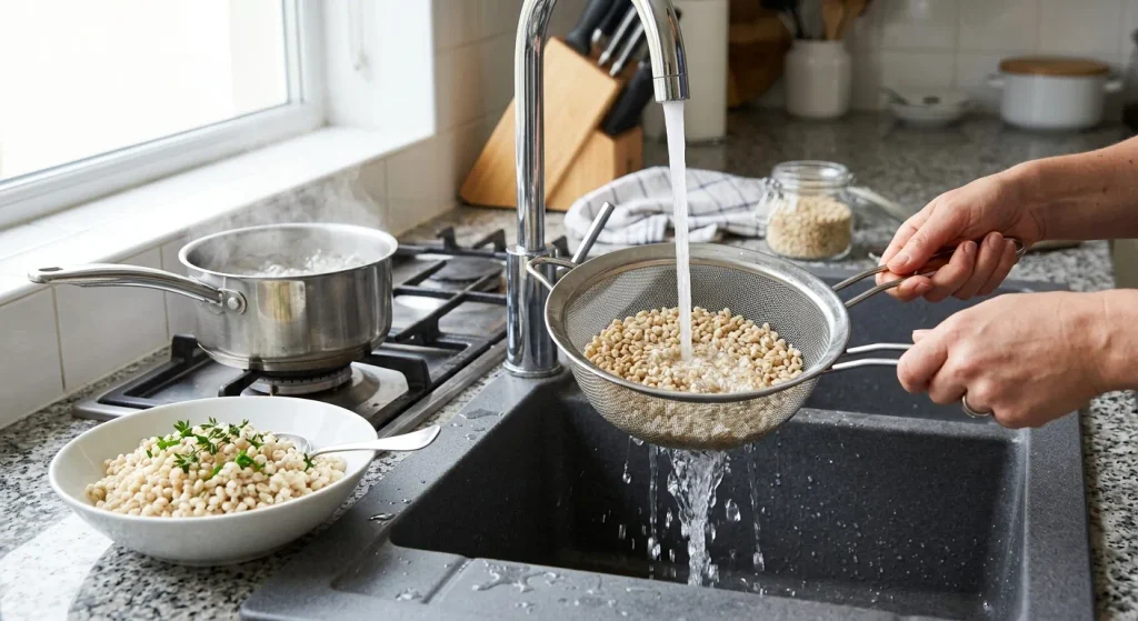 Pearl barley cooking for Barley Salad with Pesto